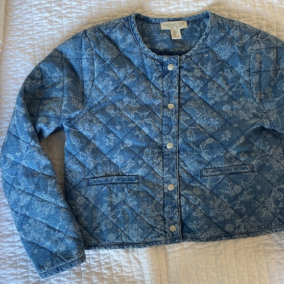 Rachel Zoe denim quilted jacket - Picture 5 of 6